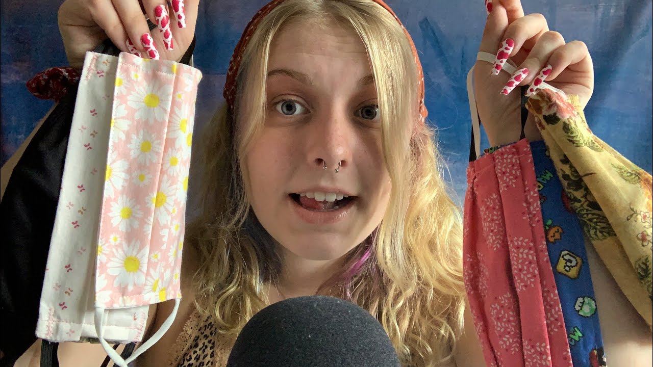ASMR│mask scratching sounds + showing you my collection✨
