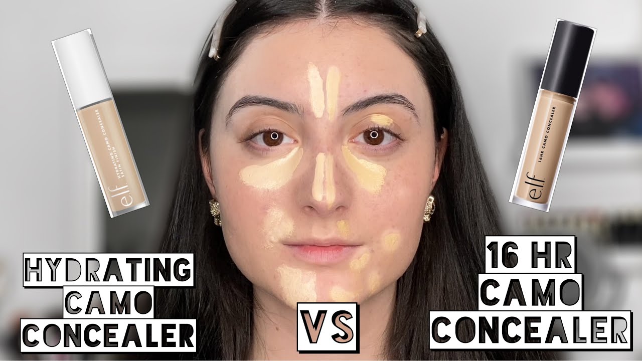E.L.F. 16 Hr Camo Concealer VS Hydrating Camo Concealer | Wear Test & Review | Which is Better?