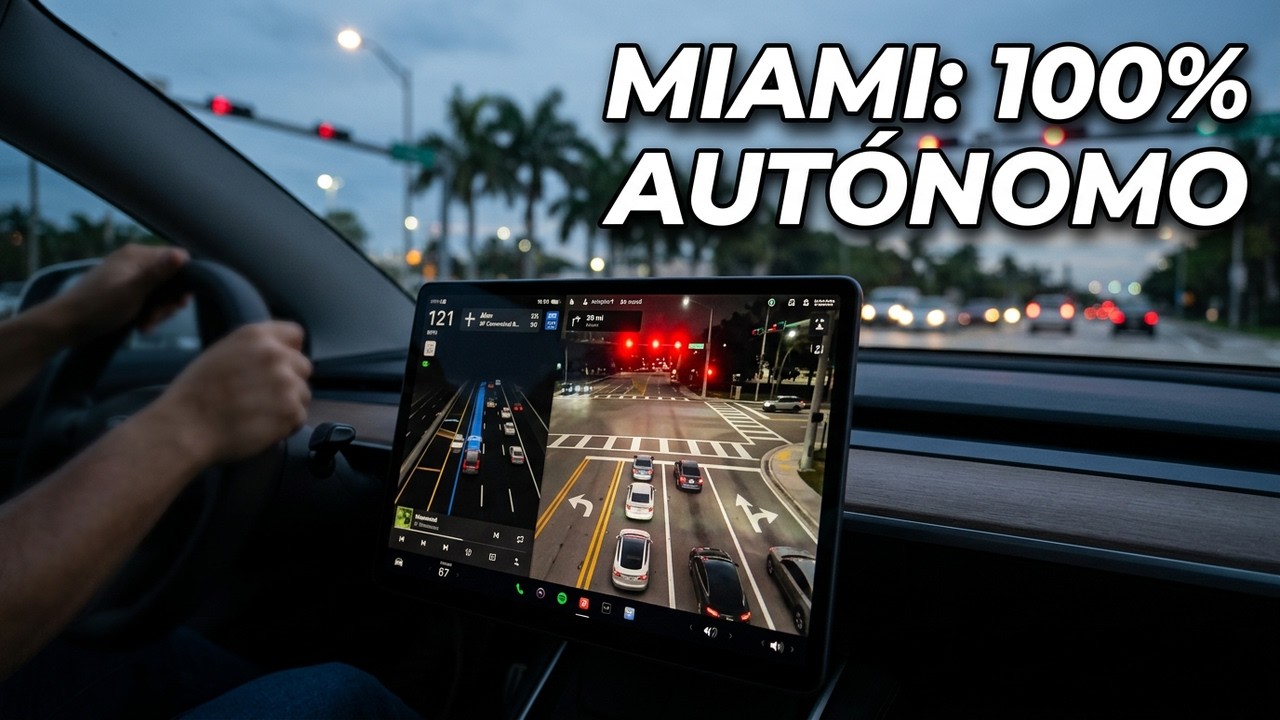 El Tesla que se maneja solo en Miami sin intervención