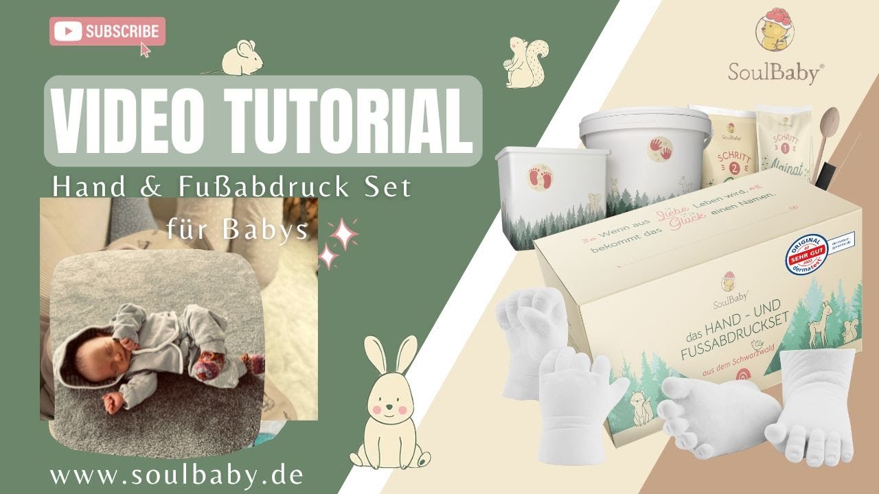 Video Tutorial - Hand & Fußabdruck Set für Babys