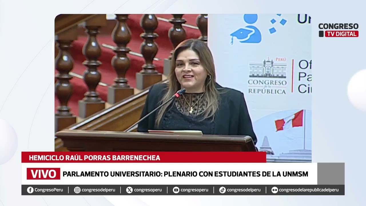 Parlamento Universitario con los estudiantes de La Universidad Nacional Mayor de San Marcos
