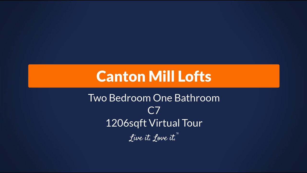 Georgia Apartments Canton Mill Lofts C7 1206sqft Virtual Tour
