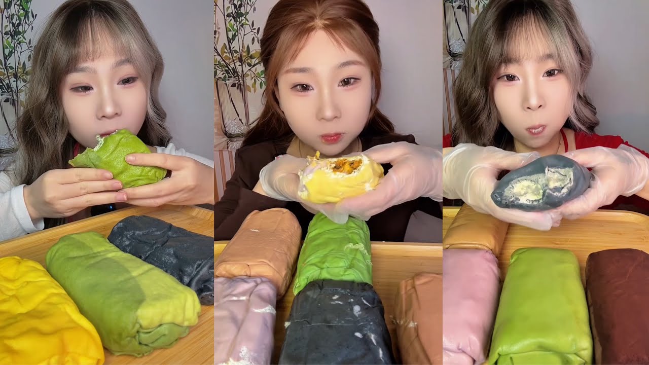 ASMR MUKBANG - MUKBANG SOUND - CREPE ROLL CAKE EATING