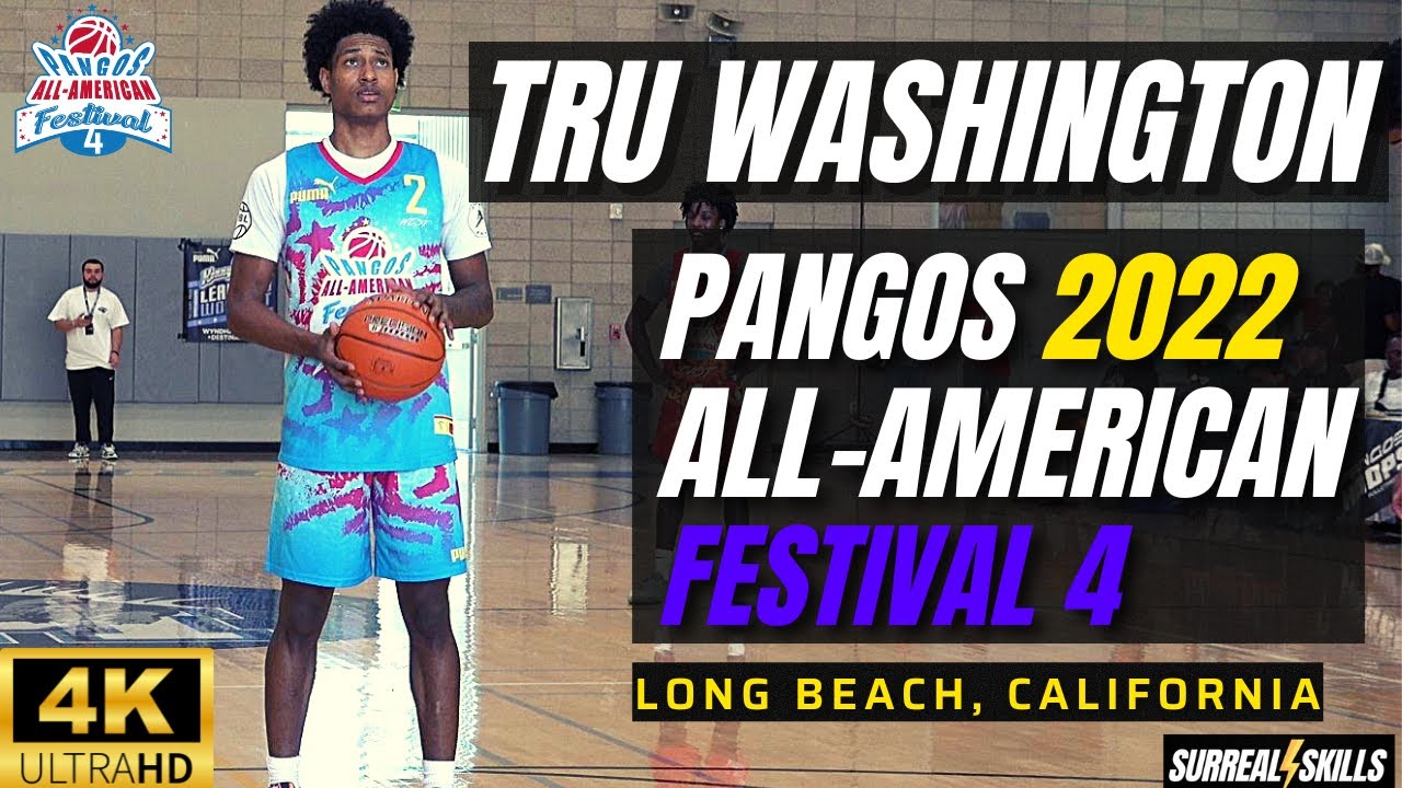 TRU WASHINGTON (CLASS of 2023) at the 2022 Pangos All American Fest 4 Aug 27-28 in Long Beach, CA🏀4K