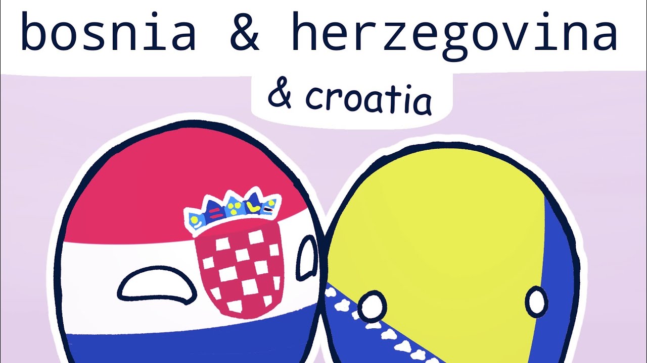 Bosnia & Herzegovina & Croatia | Countryballs