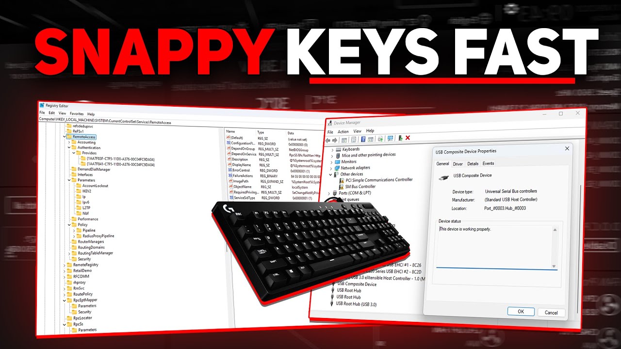 Исправление задержки ввода и задержек клавиатуры &mdash; скрытые настройки Windows для снижения задержки