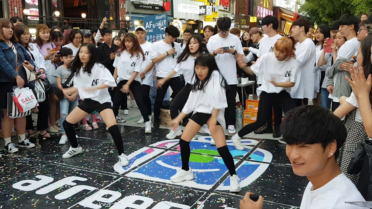 180519 걸스힙합 - 춤추는 곰돌 홍대 버스킹 직캠ㅣGirls Hiphop - AF STARZ Hong-dae busking fancam
