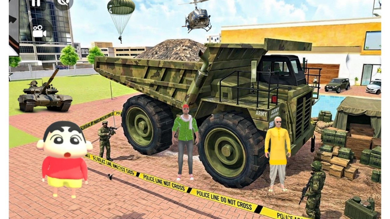 💥Franklin purchase NEW ARMY JCB TRUCK 🤩 | Shinchan SHOCKED | indian theft auto simulator