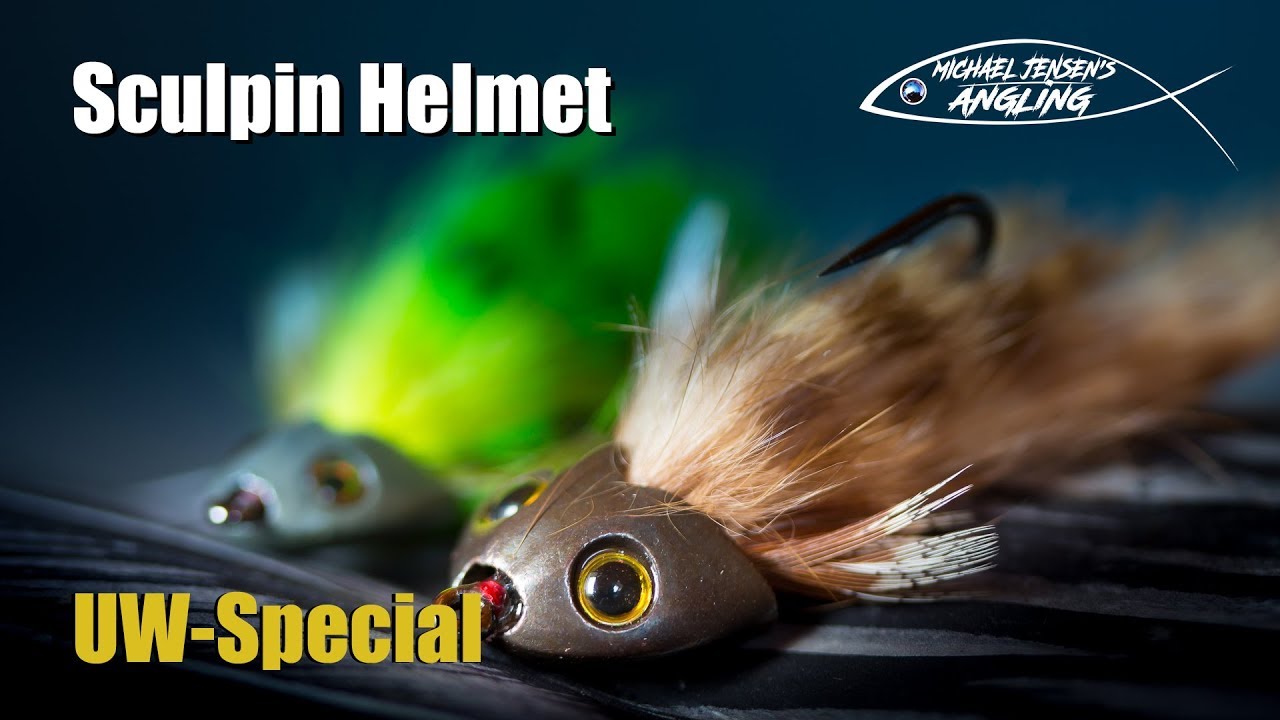 Flymen Fishing Co Sculpin Helmet flies - swimming under water