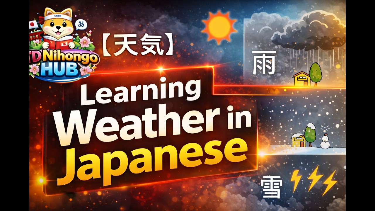 ②　Weather in Japanese for Beginners  | 天気 ・雨・雪・風 (てんき) Vocabulary | TD Nihongo HUB (Class Recording)