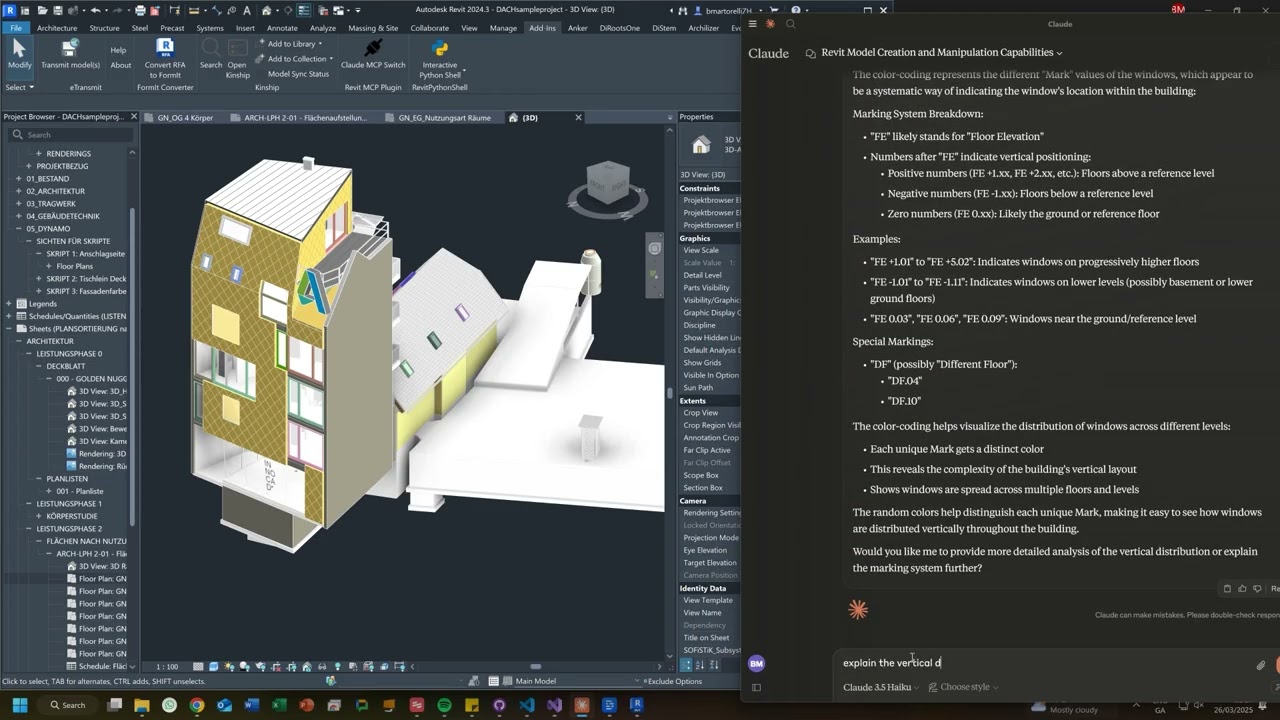 Revit MCP test with Claude