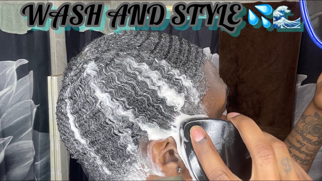 360 WAVES WASH AND STYLE WHILE WOLFING FOR BEGINNERS + AFTER WASH & STYLE METHOD *AMAZING RESULTS*