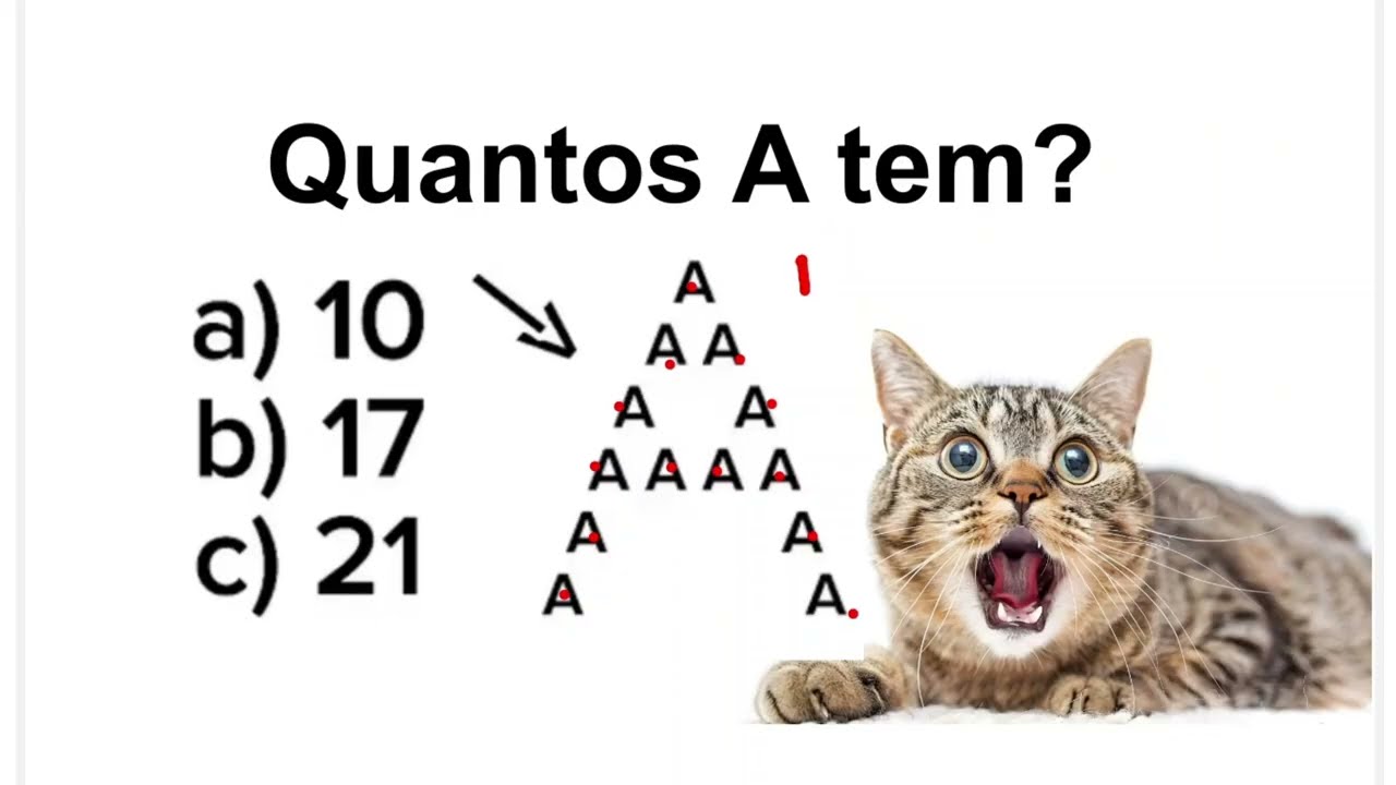 QUANTOS A TEM? A MAIORIA ERRA ESSA QUESTÃO SIMPLES DE RACIOCÍNIO LÓGICO!