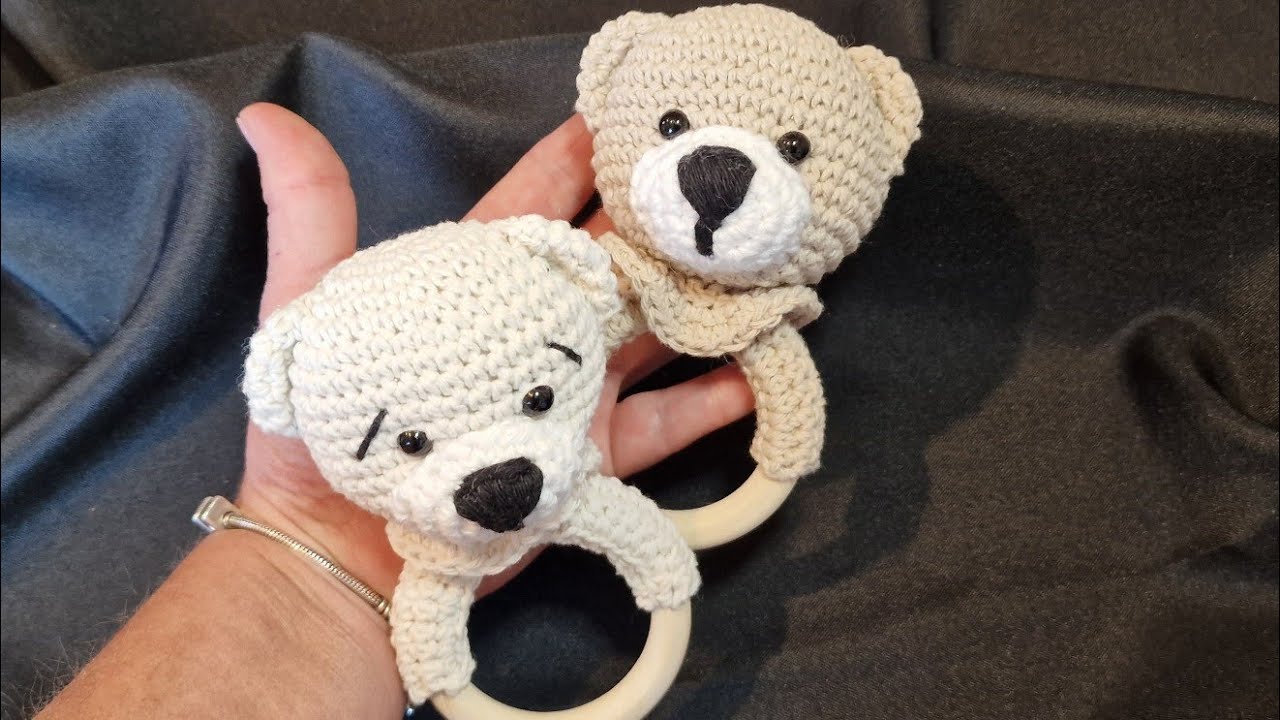 How to Crochet a Baby Rattle/Heklana zvecka/Amigurumi Bear/Rassel häkeln/