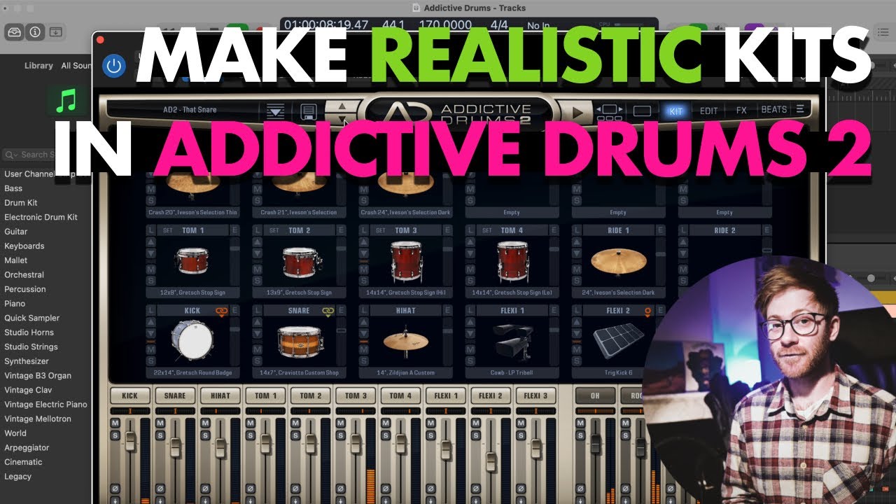 Making Realistic Kits in Addictive Drums 2