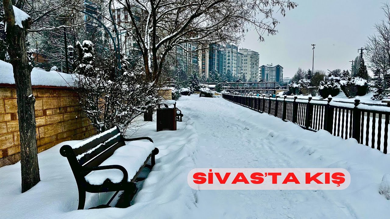 Sivas'ta Kış | Aksu Park Kar Manzaraları ❄️    (Relaxing Music)
