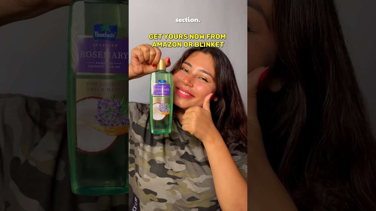 Parachute Advanced Rosemary Enriched Coconut Hair Oil🥥🌴 #heyitsaanchal