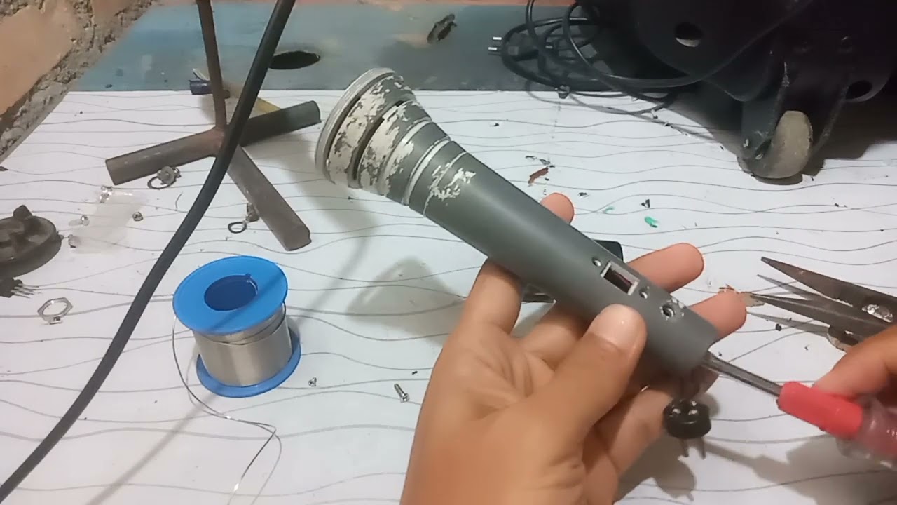 video,saklar mic di ganti tombol pawer kecil
