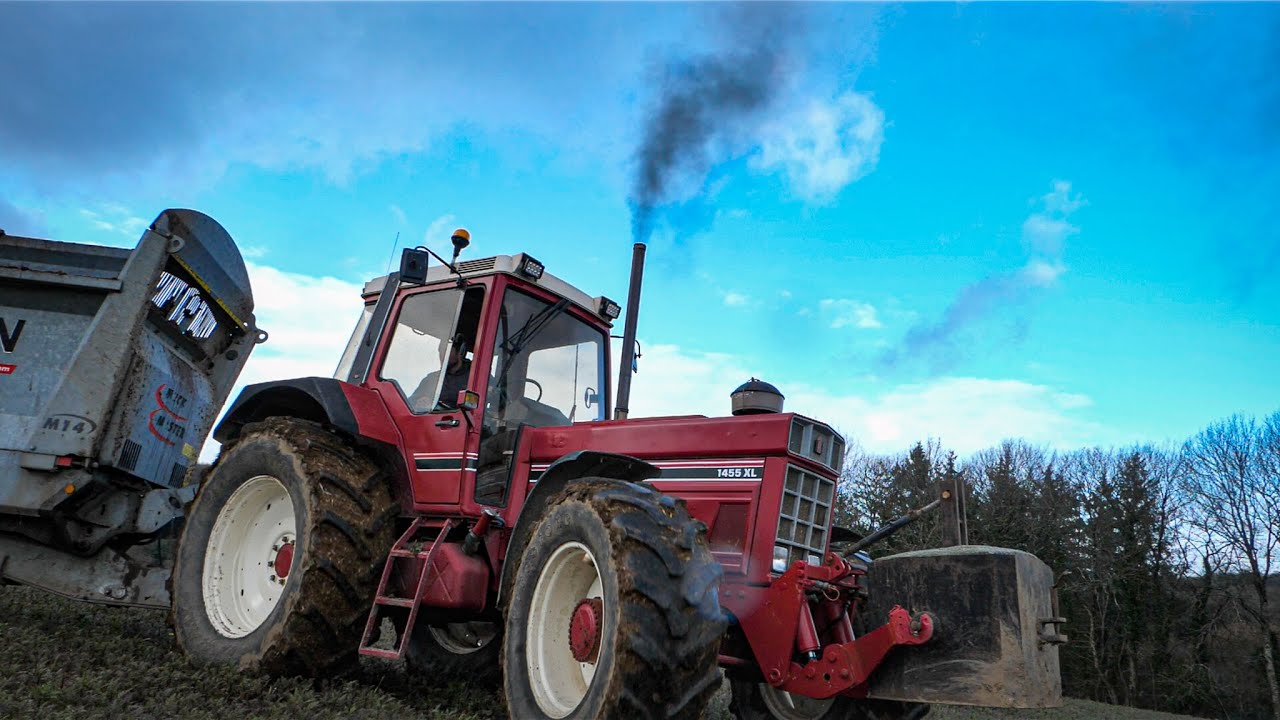IH 1455 XL + Pichon - Epandage de fumier/Manure I Bretagne
