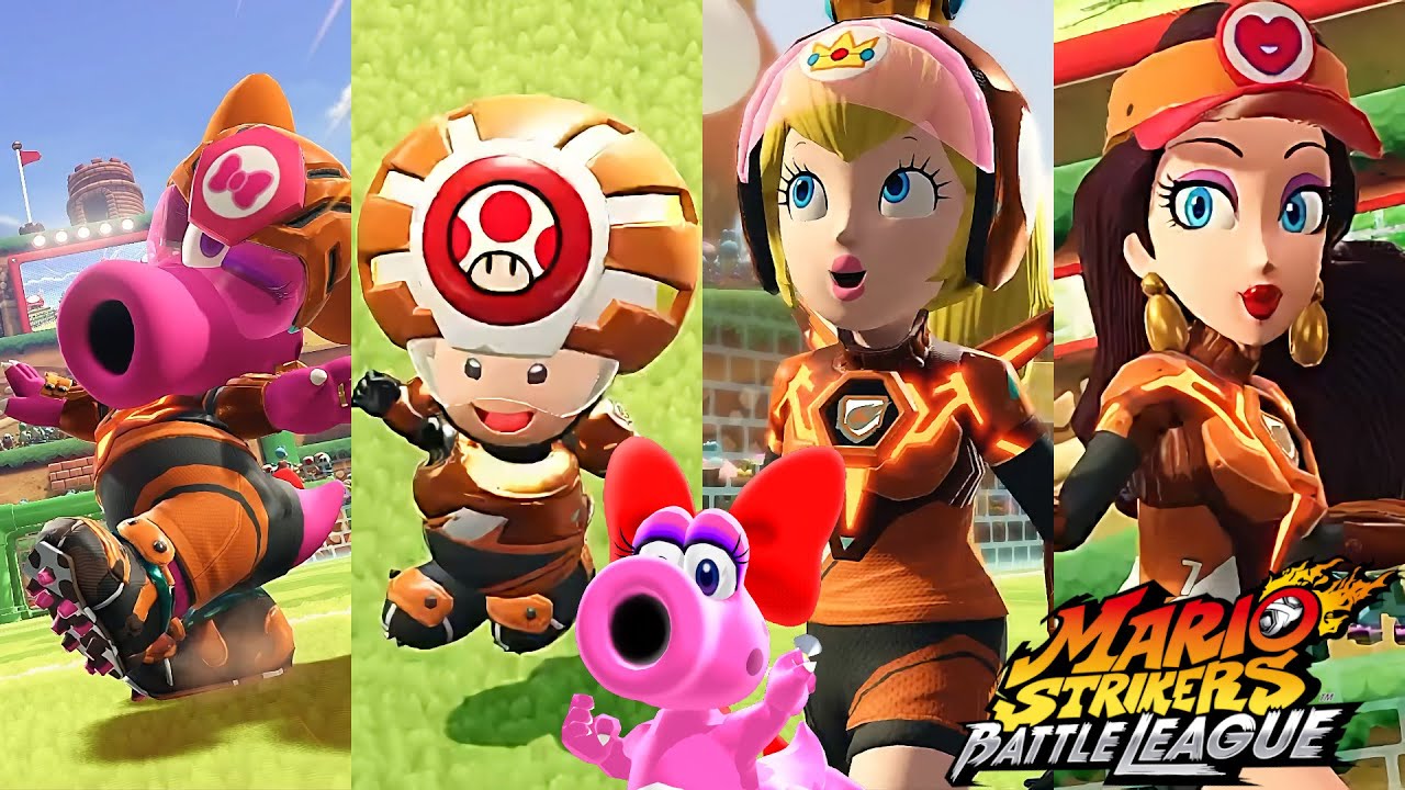 Mario Strikers Battle League: Birdo Toad Peach и Pauline против Team Bowser Jr, CPU Hard