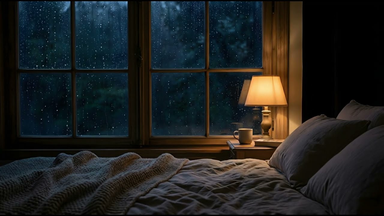 Rain Sounds for Deep Sleep 🌧️ Bedroom Window Rain | 9 Hours | No Thunder