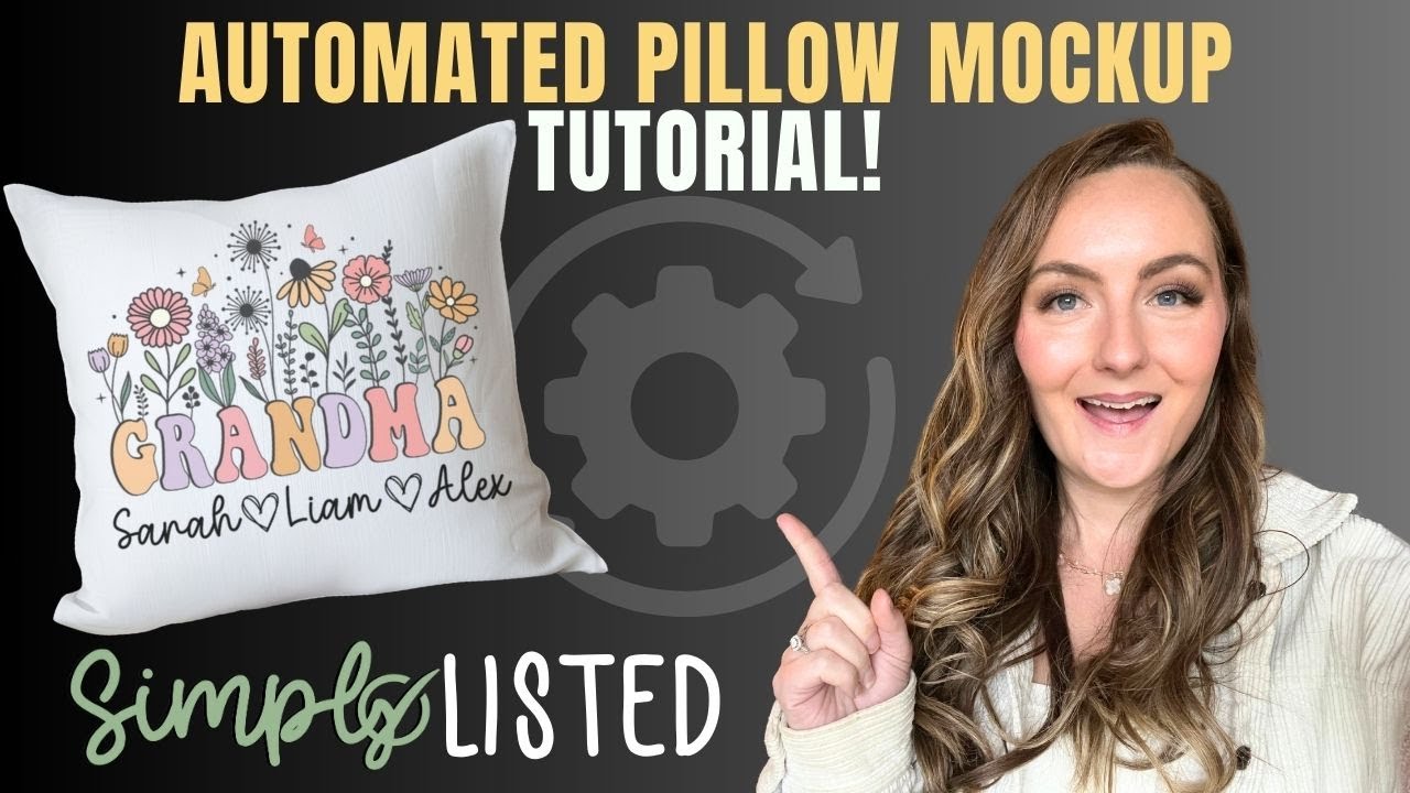 Printify Throw Pillow Mockup Automation With Simply Listed - Full Tutorial!