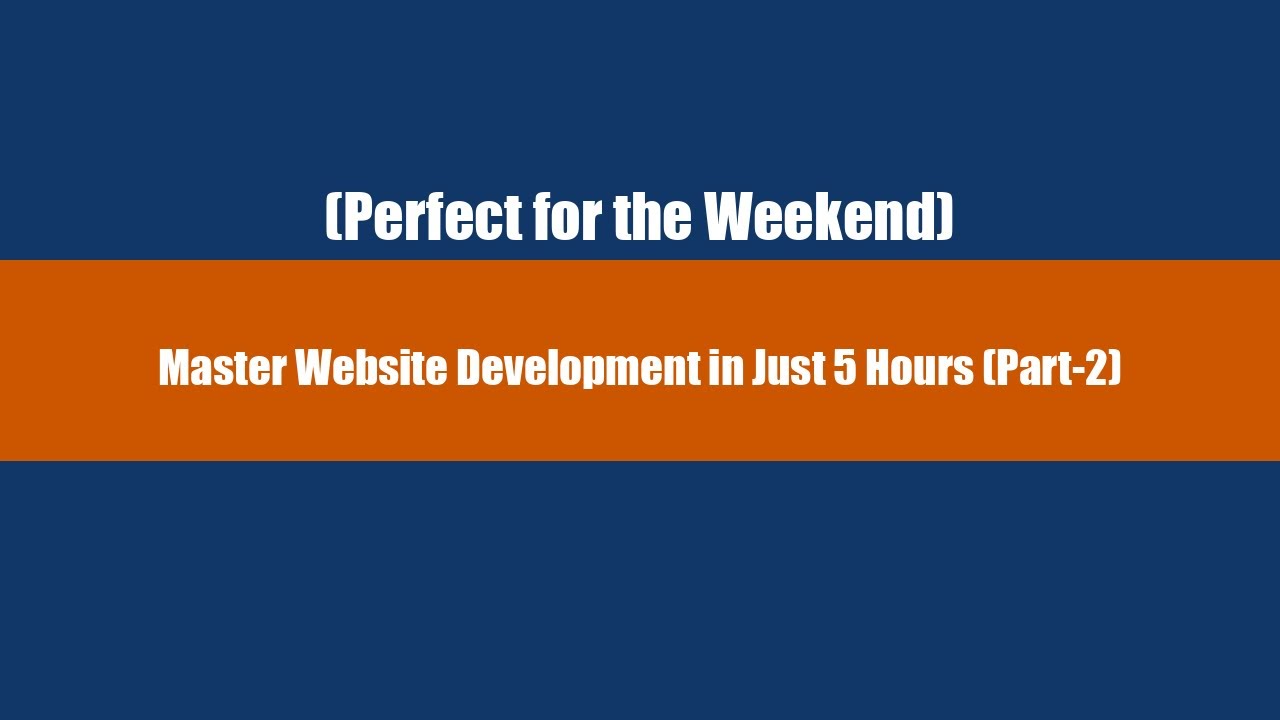 Master Website Development in Just 5 Hours with PHP (Part 2)