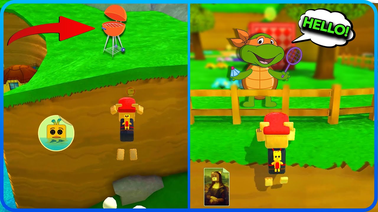 Super Bear Adventure All Hidden Stickers in Turtle Town