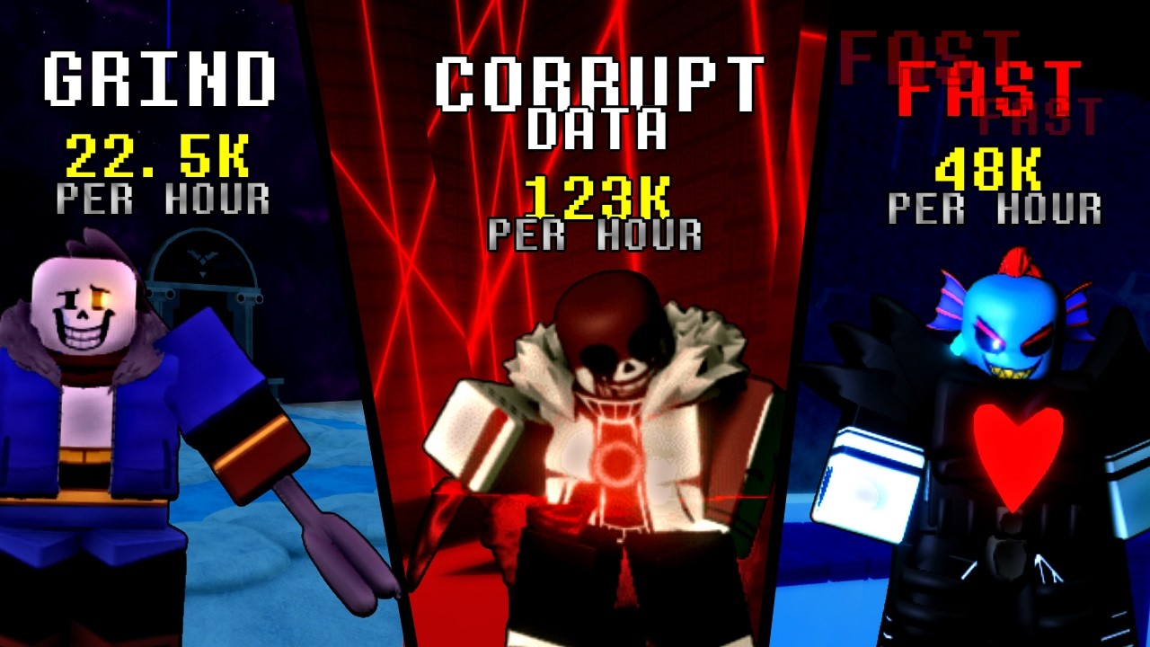 BEST WAYS TO GRIND CORRUPT DATA!!   | Undertale Timeline Corruption TD | Roblox