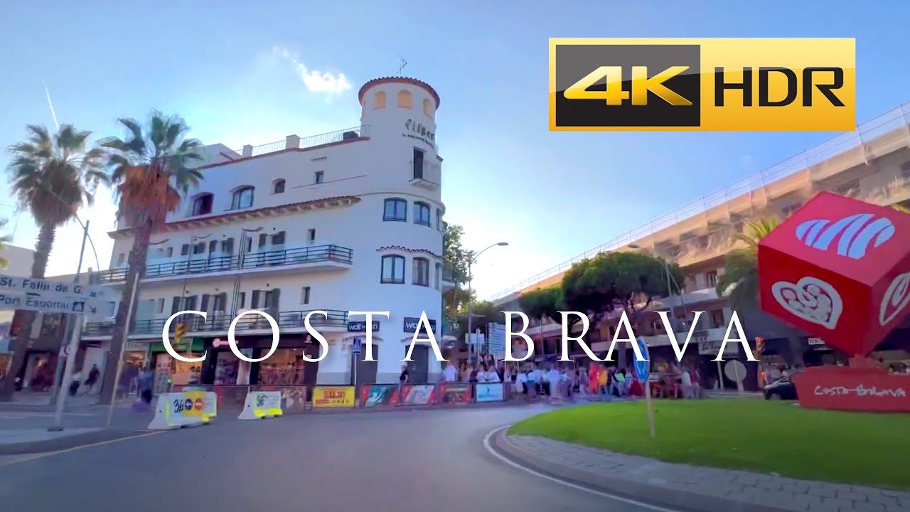 Costa Brava WALKING TOUR in PLATJA d'Aro City Center | 4K HDR Platja d'Aro CATALONIA SPAIN