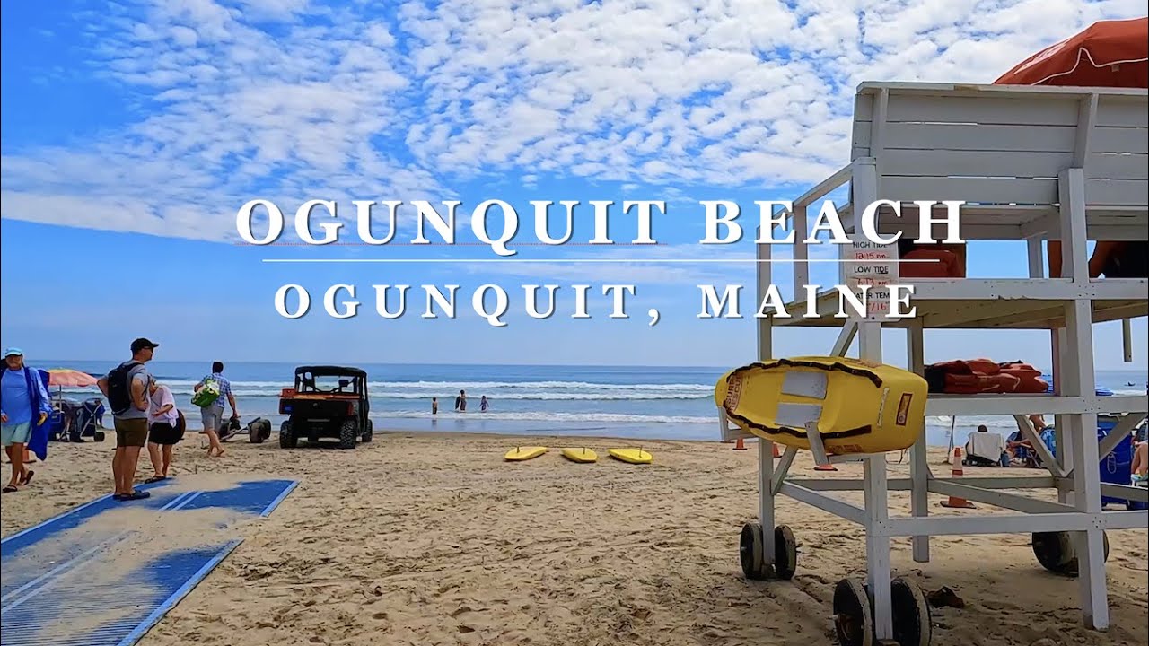 Ogunquit Beach Summer Beach Walk: Ogunquit, Maine - 4K Scenic Ocean Walking Tour with Binaural 🎧