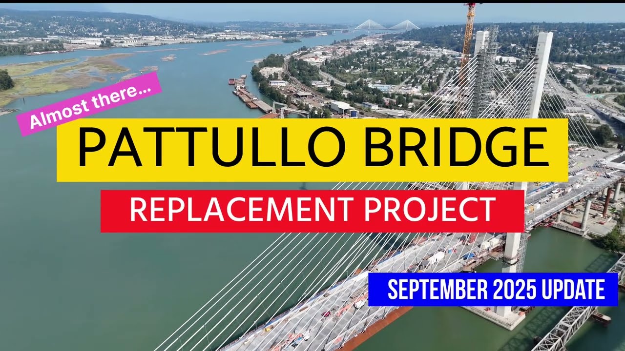 Final Stages. 🚁 Aerials of Pattullo Bridge in Its Final Stage  - September 2025
