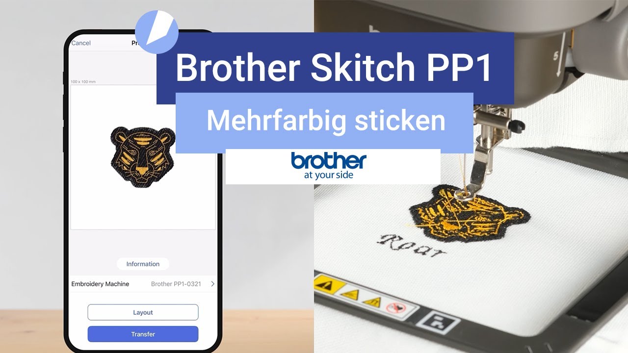Brother Skitch PP1 | Mehrfarbige Motive sticken