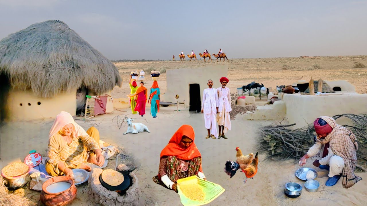 Ancient Desert Village Life Pakistan at Border | Desert Village Food | Unseen Pakistan Culture