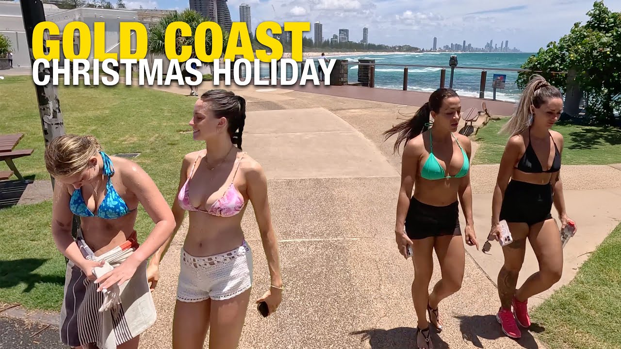 Gold Coast Australia - HOT Christmas Holiday - Walks and Rides in 4K UHD