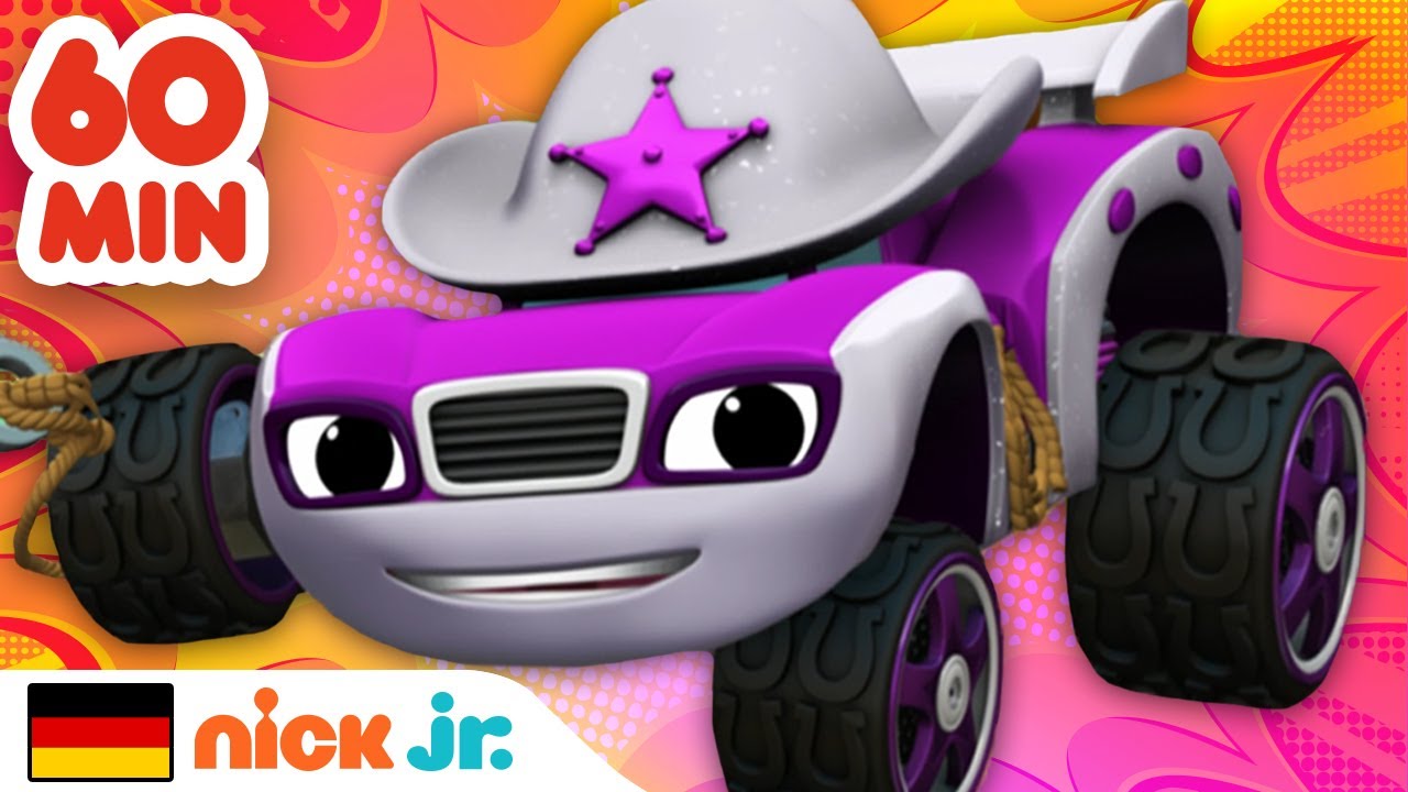 Blaze und die Monster-Maschinen | Starlas epische Cowgirl-Rettungen und -Rennen – 1 STUNDE lang!