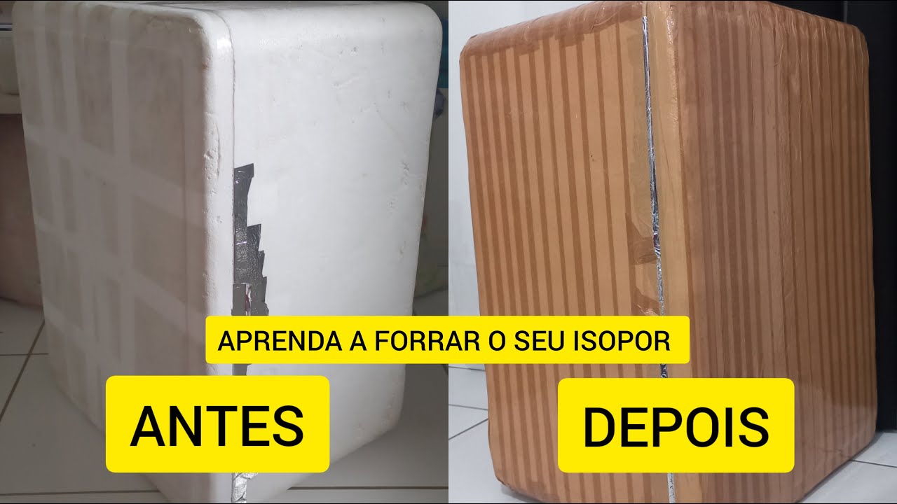 COMO FORRAR SUA CAIXA DE ISOPOR COM FITA ADESIVA