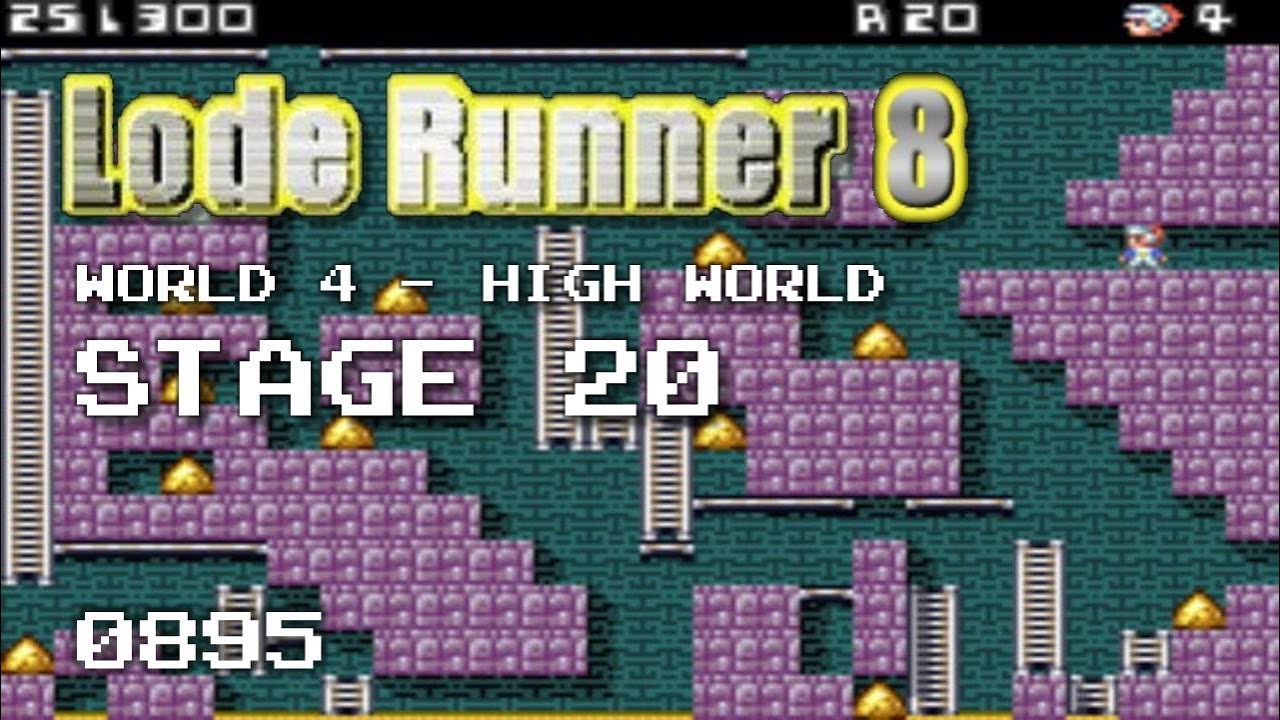 Lode Runner 8 - World 4 High World - Stage 20 [0895]