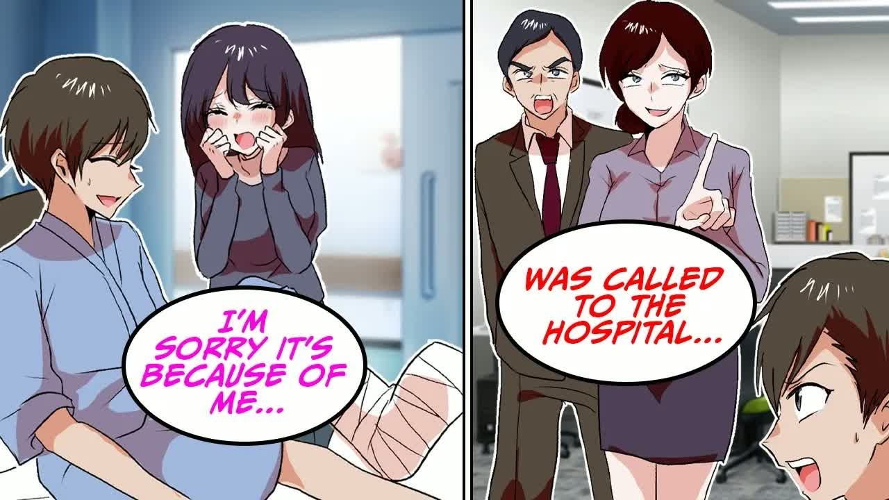 【RomCom】Broke a bone and was hospitalized after helping a woman during my commute   【Manga Dub】