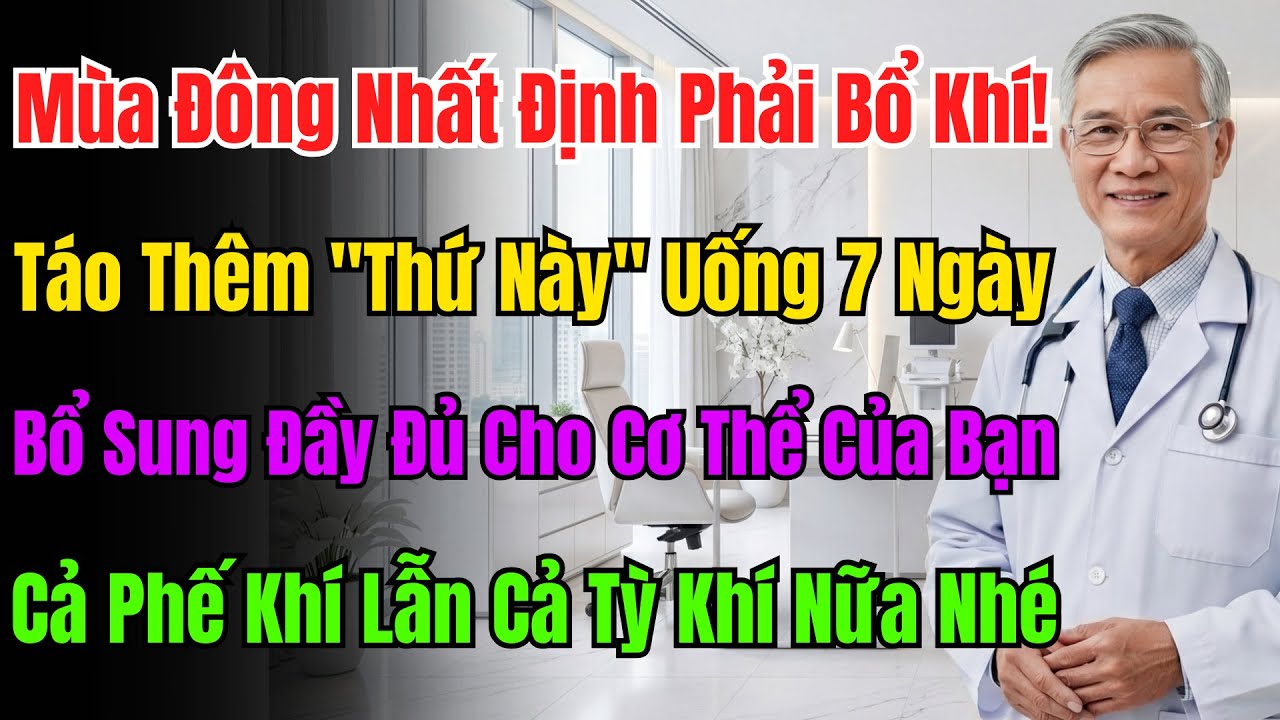 Thần Dược Mùa Đông! Táo Nấu Với Thứ Này, Uống 7 Ngày Bổ Phế, Khỏe Tỳ, Tạm Biệt Ho Hen!