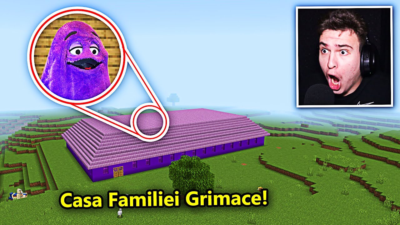 Am găsit casa familiei Grimace.. am fost șocat când am intrat înăuntru ! (Minecraft)