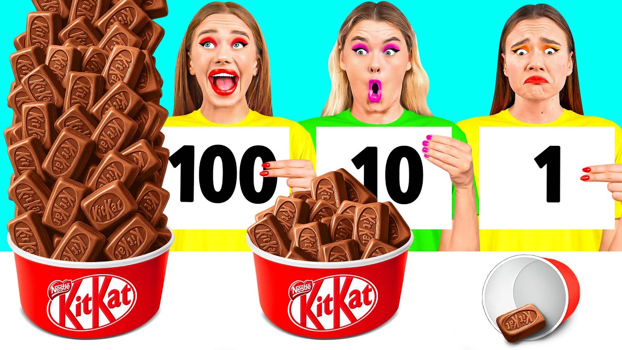 100 Слоев Еды Челлендж | Безумная Кулинарная Битва от BaRaDa Gold Challenge
