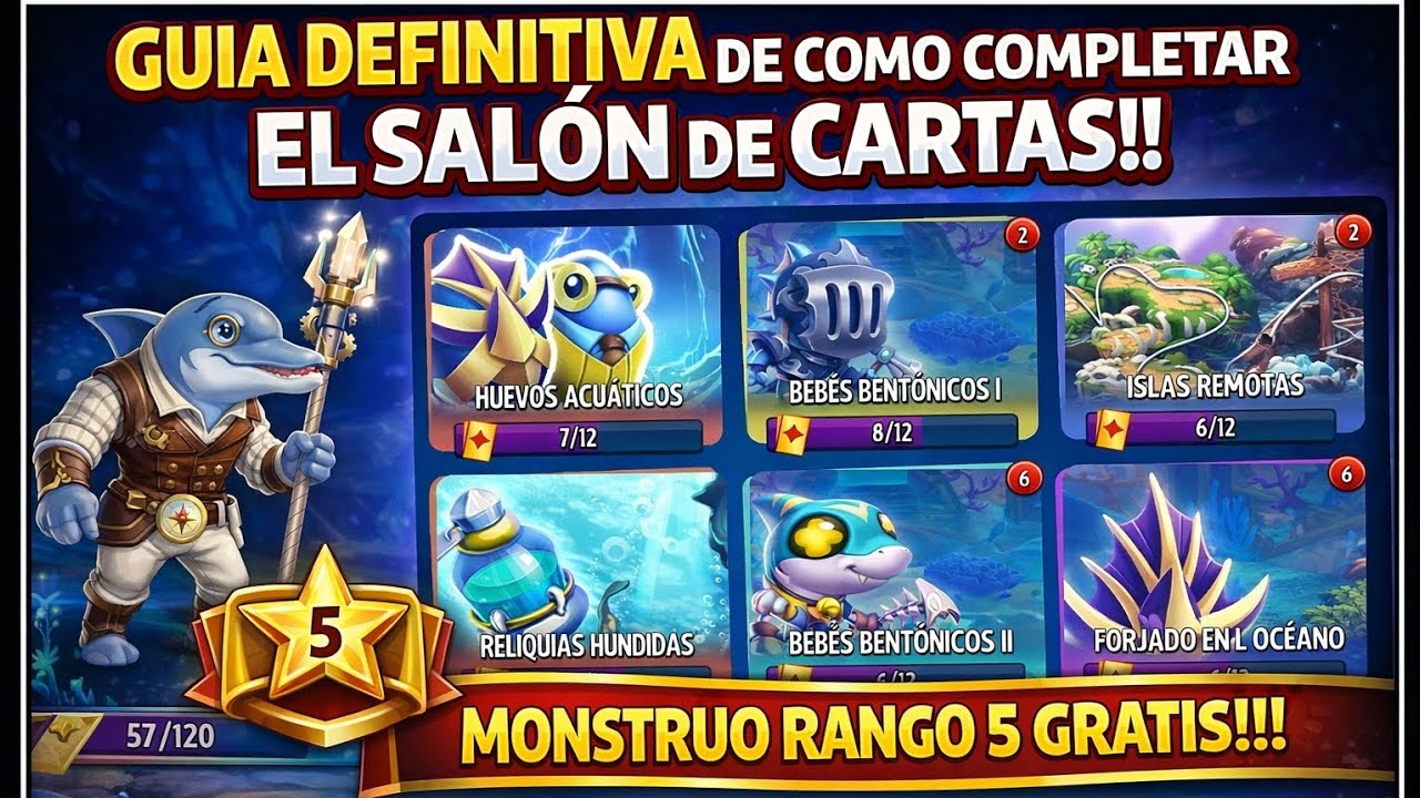 GUIA DEFINITIVA PARA COMPLETAR EL SALON DE CARTAS / MONSTRUO RANGO 5 GRATIS!!! VER HASTA EL FINAL!!