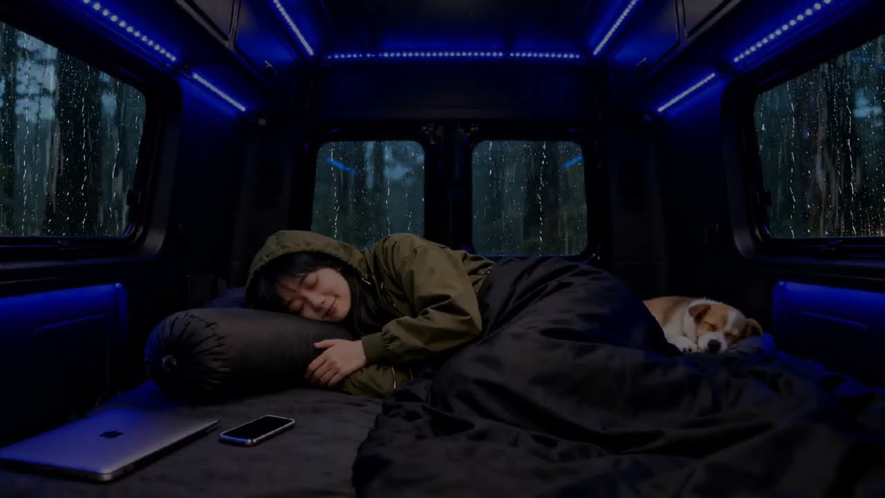 FAST SLEEP INSTANTLY In 5 Minutes ⛈️ Cozy Car Rain & Soft Night Ambience | Perfect Deep Sleep Sounds
