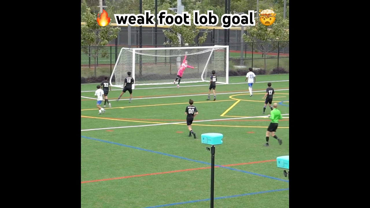 🔥 U14 weak foot lob goal 🤯 #soccer #goals #mlsnext #u14