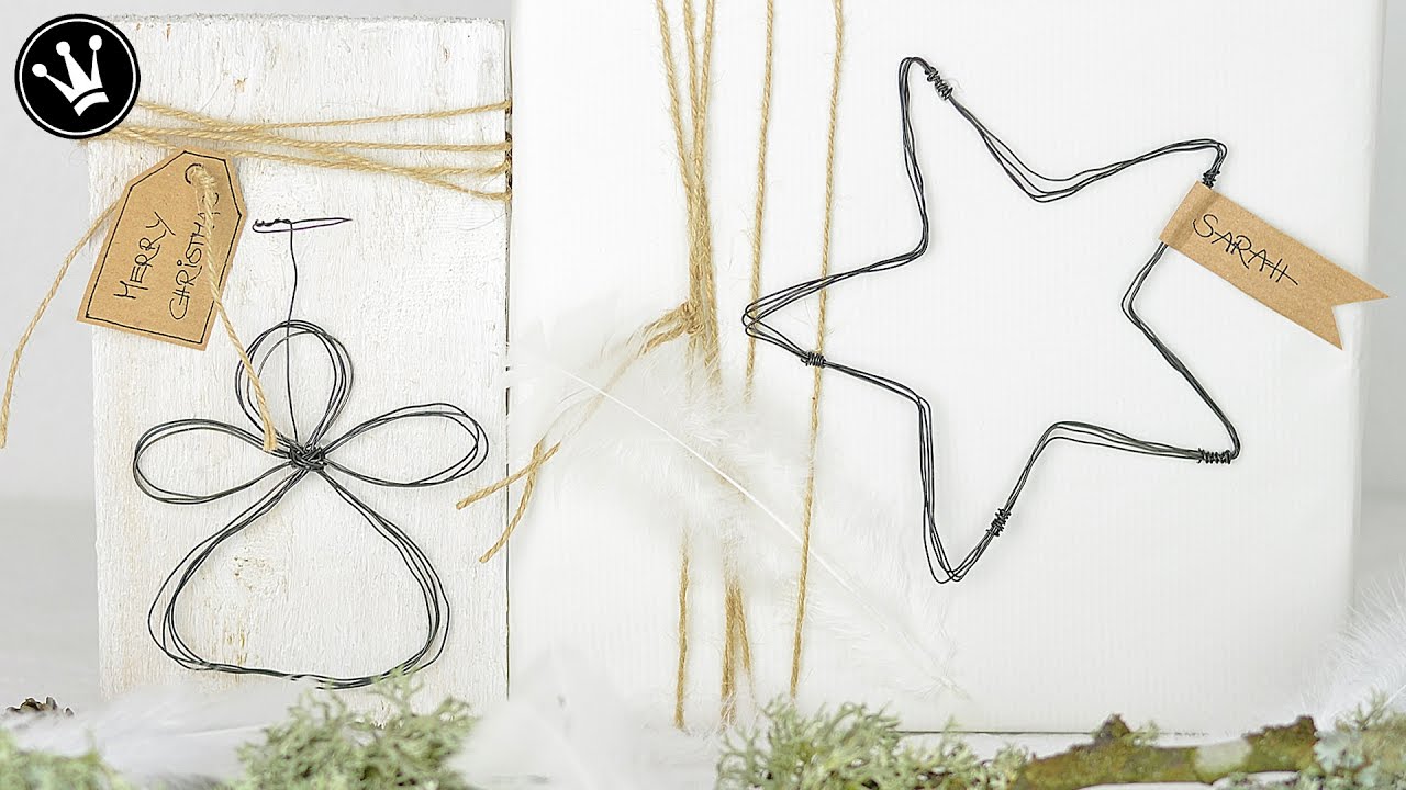DIY - WEIHNACHTSDEKO selber machen | ENGEL + STERN aus Draht biegen I Mitbringsel | DekoideenReich