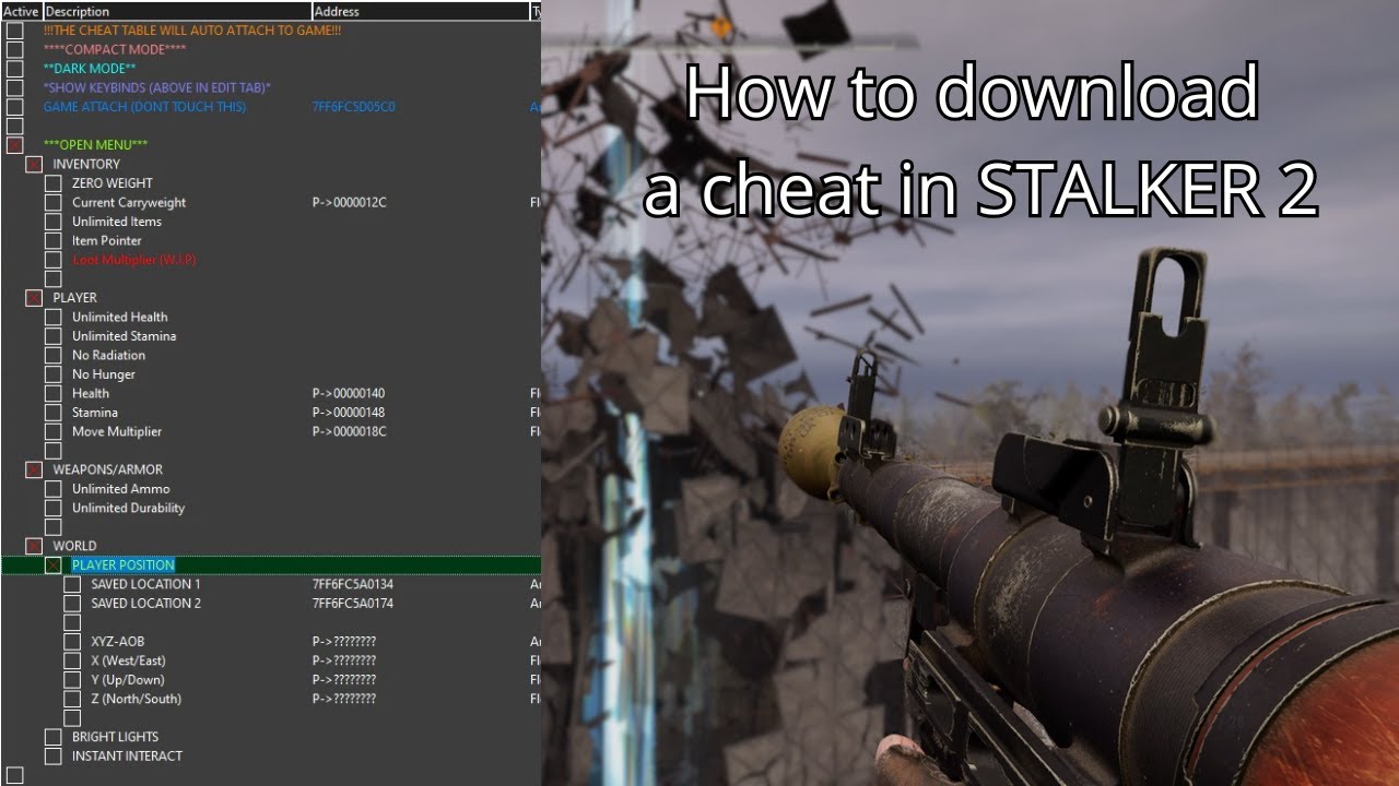 How to download a cheat in Stalker 2
