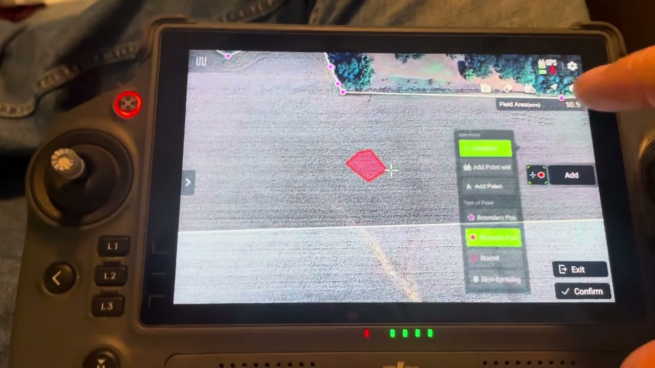 How to create a field with dji remote for T40 or T50 spray drone