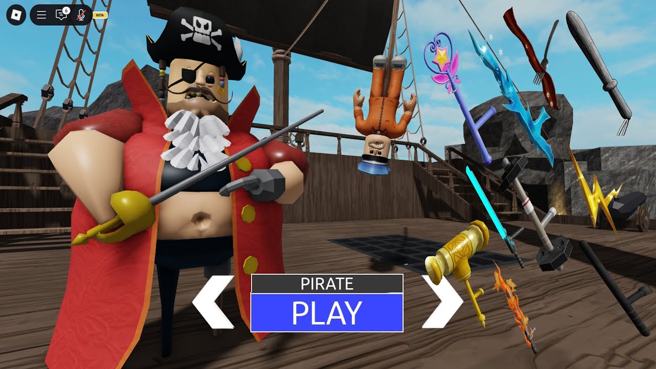 PIRATE BARRY HARD MODE HUGE UPDATE - NEW POWERS UNLOCKED - NEW 9 POLICE BATON in Barry's Prison Run