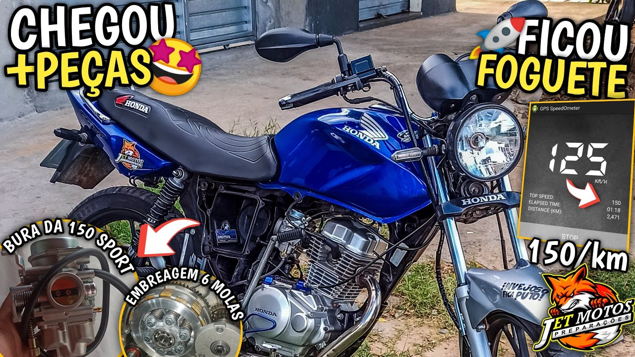 🔥 COLOQUEI CARBURADOR DE 150 SPORT E EMBREAGEM PREPARADA NA 150 2MM (Teste no final)